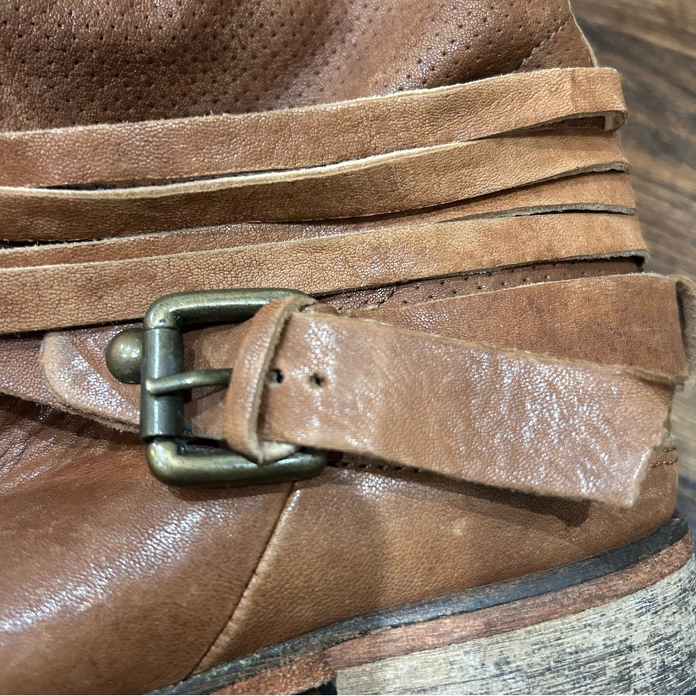 Vero Cuoio Brown Leather Booties Size 9‎ - Picture 7 of 11